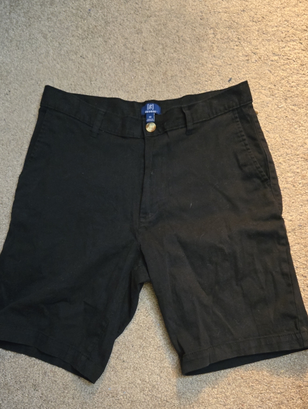 George Black Flat Front Men's Shorts